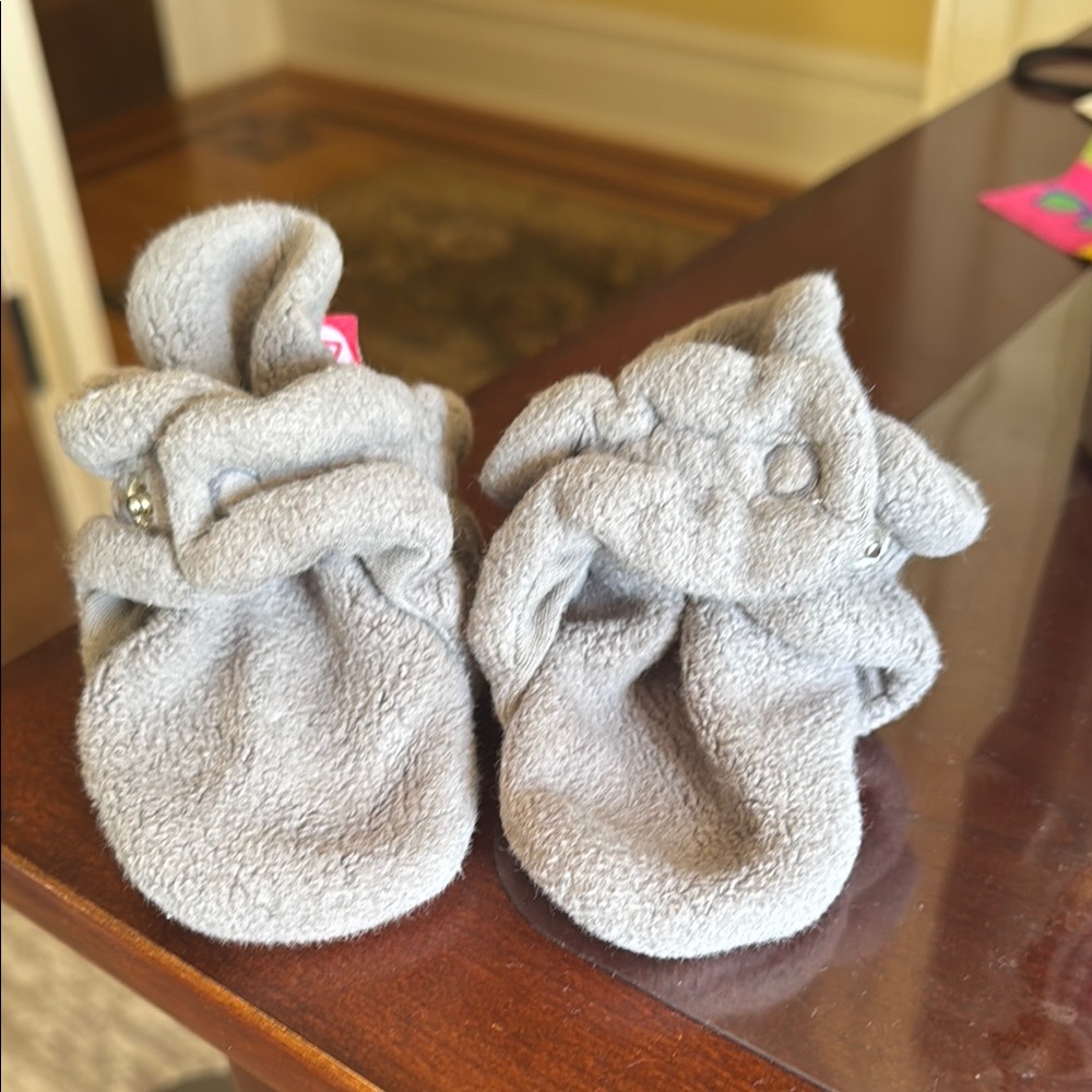 Gray Baby Booties Zutano 6m